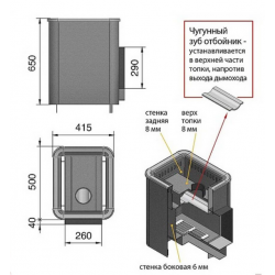 Печь банная  Везувий Русичъ Антрацит 16 (ДТ-4)