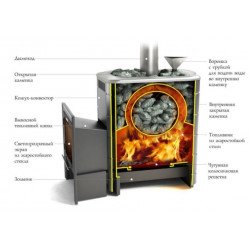 Печь Ангара-2012 Carbon VITRA ЗК антрацит 
